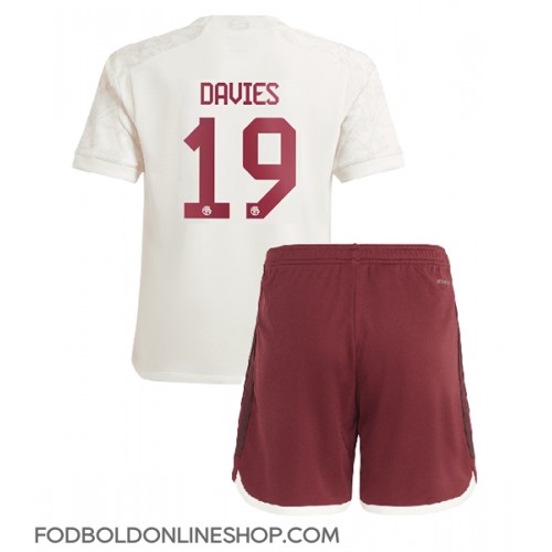 Bayern Munich Alphonso Davies #19 Tredje trøje Børn 2023-24 Kortærmet (+ Korte bukser)